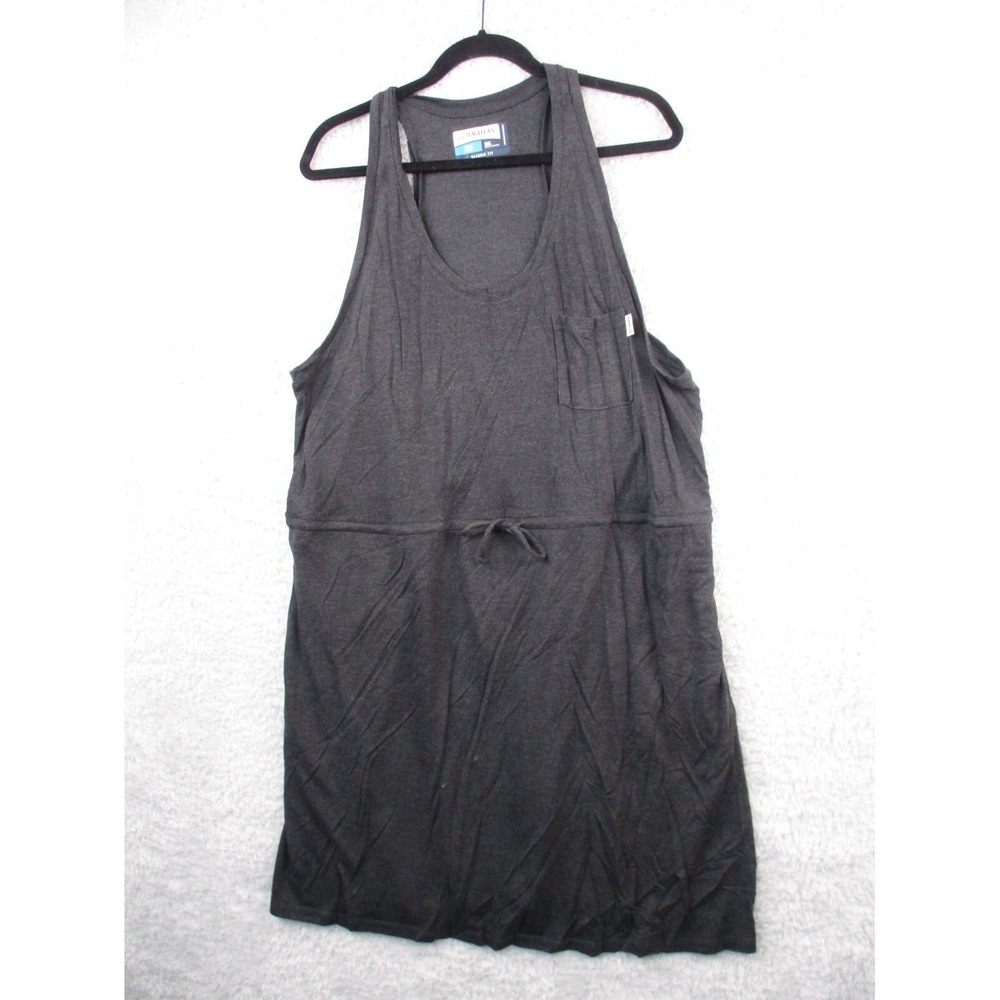 Magellan Outdoors Fish Gear Dress XXL Gray Tank Drawstring Pocket Modal Blend Mo